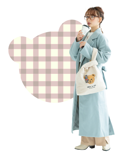 くま刺繍トートバッグ