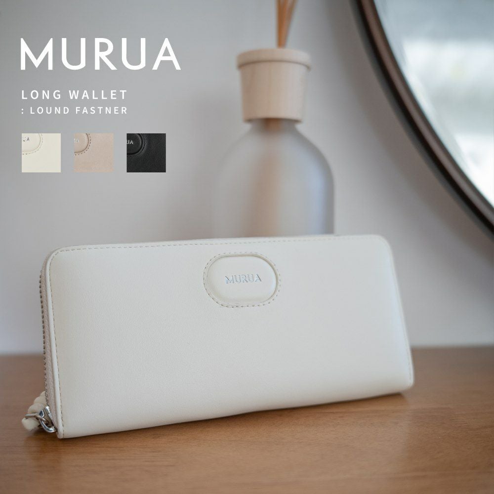 MURUA ラウンド長財布 サークルロゴ MR-W1121