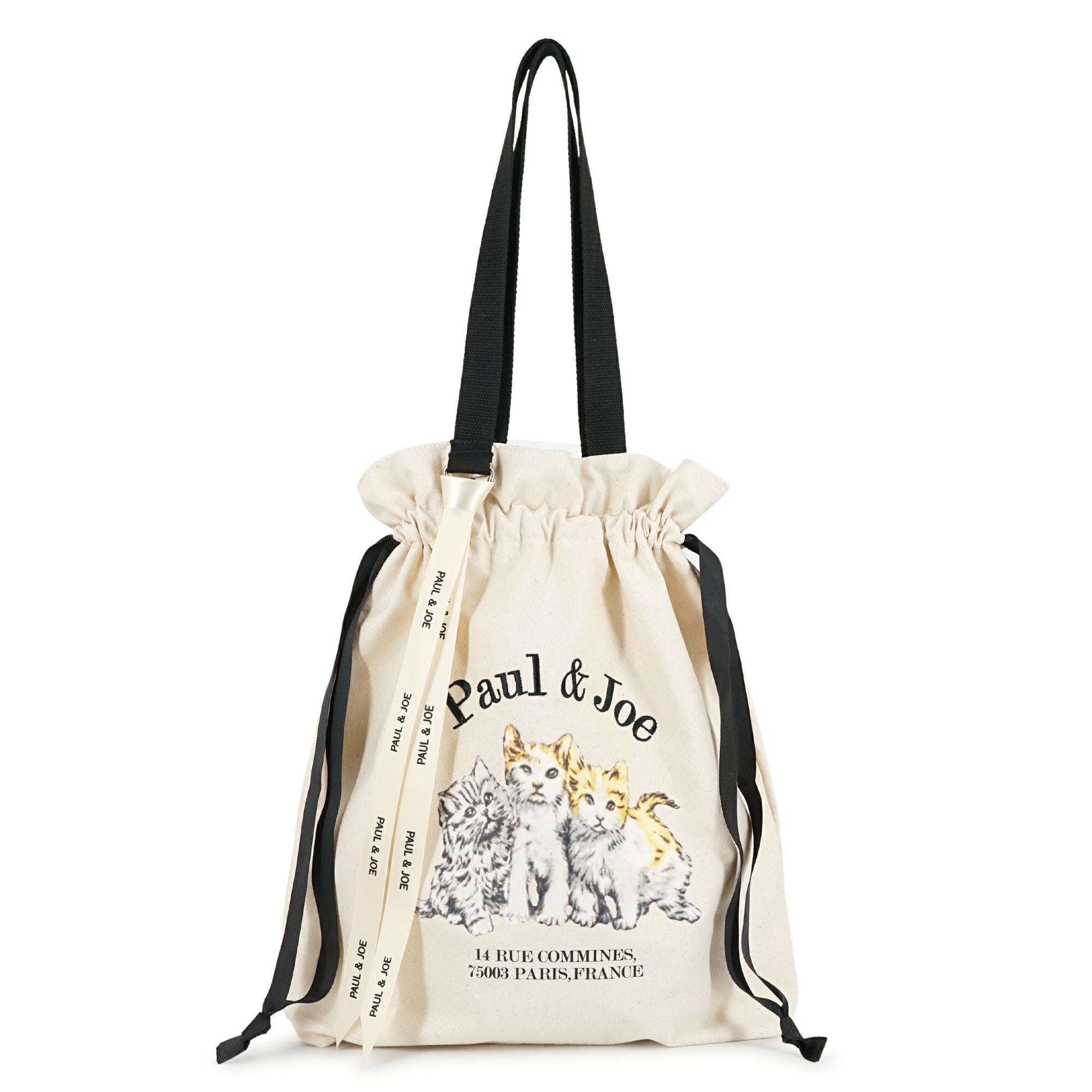 PAUL & JOE ポール＆ジョー 巾着トートバッグ キャンバス・スリー