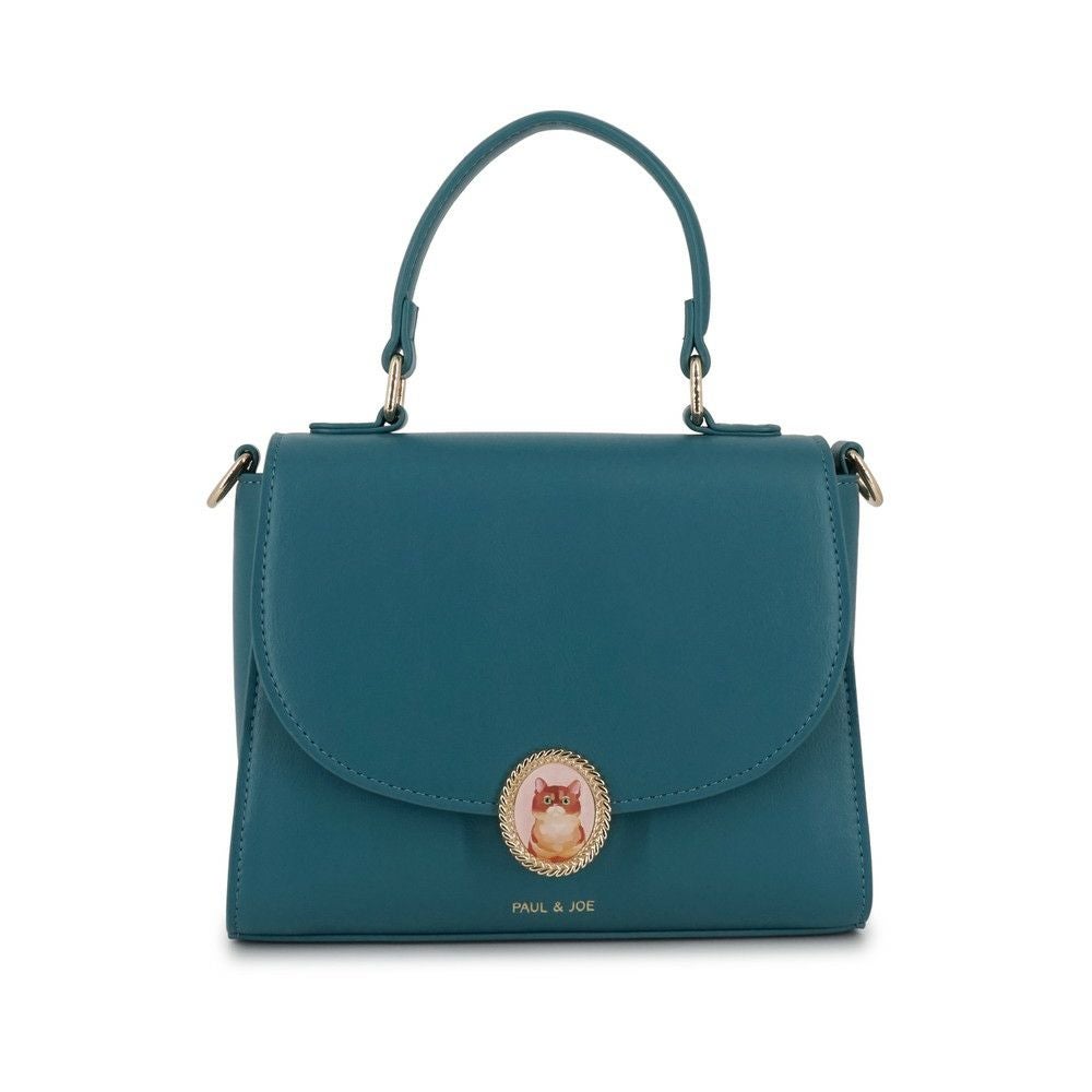 PAUL&JOE ACCESSOIRES 2WAYハンドバッグ キャットブローチ PJA-B1176