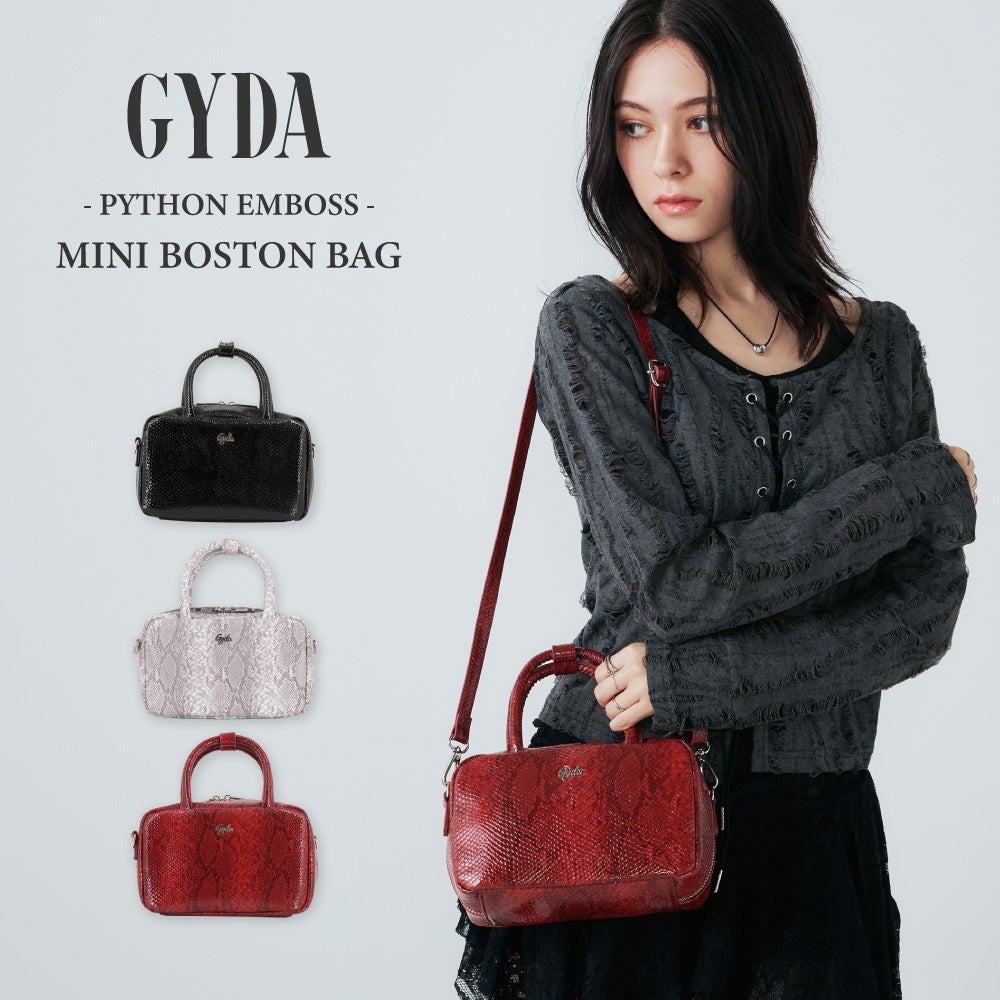 GYDA PYTHON EMBOSS ミニボストンバッグ
